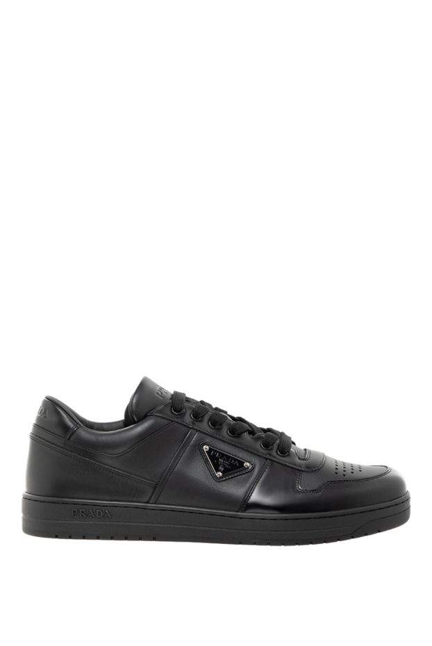 Prada men's leather sneakers black 185373 - photo 1