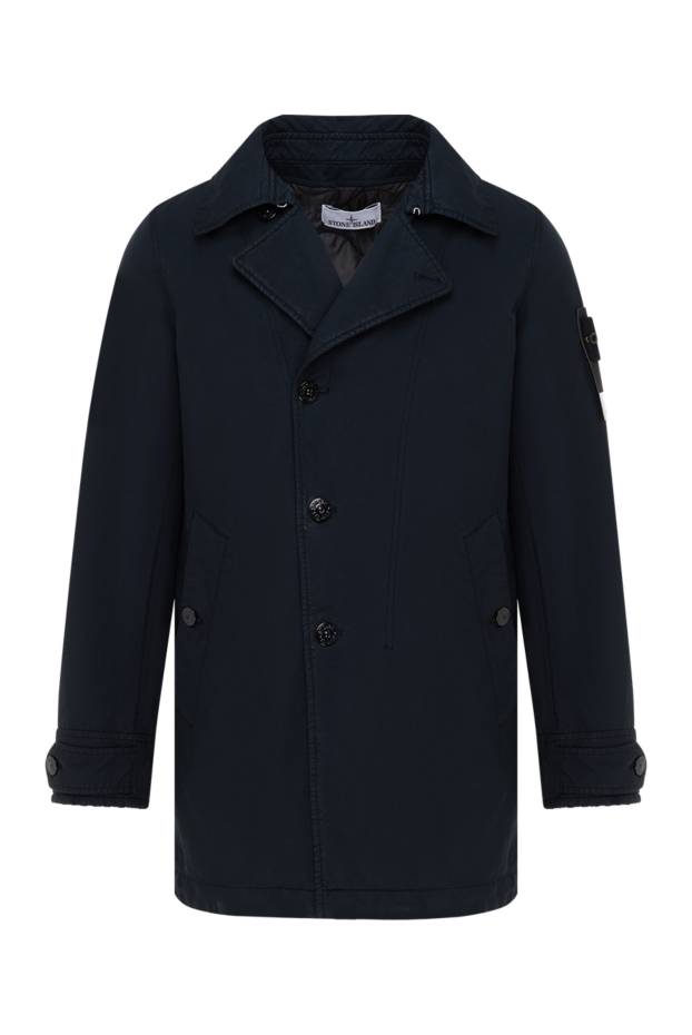 Stone Island куртка мужская синяя ассиметричная 185388 - фото 1