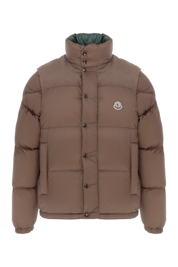 Moncler вероне екі жақты қоңыр түсті ерлерге арналған қысқа төменгі күрте 185393 - фото 1