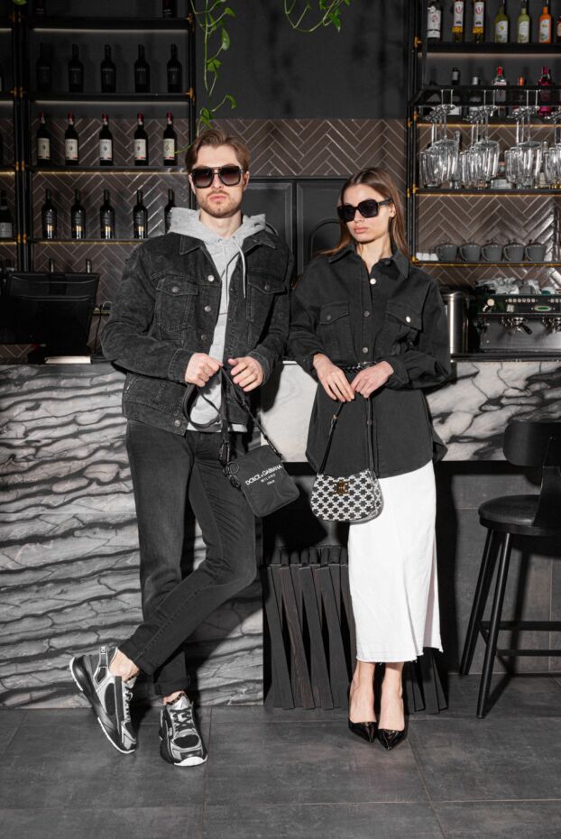 Fendi ерлерге арналған найзағайлы қара торлы кроссовкалар 185402 - фото 2