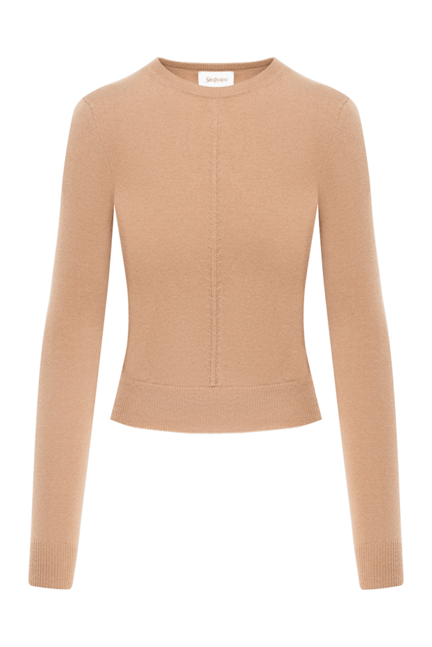 Saint Laurent women's cashmere jumper beige 185424 - photo 1