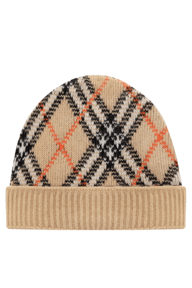 Burberry women's winter hat in beige checkered pattern 185428 - photo 1