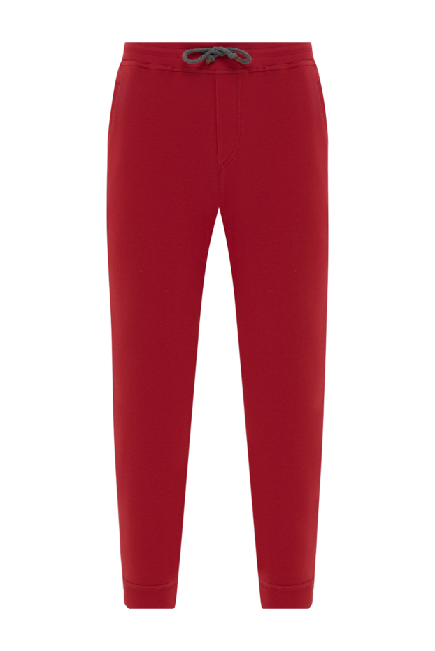 Brunello Cucinelli брюки мужские легкие на кулиске красные 185469 - фото 1