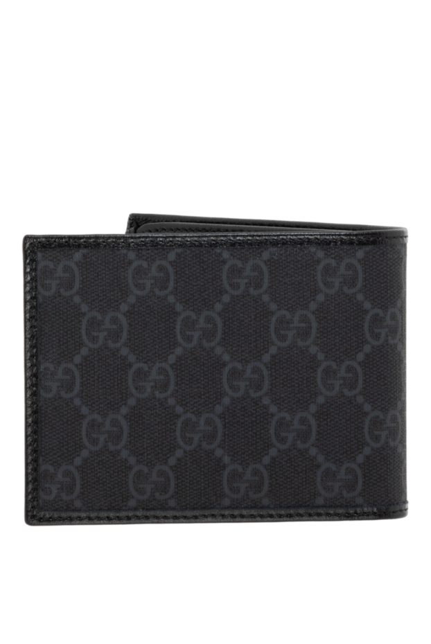 Gucci портмоне мужское черное с логотипом 185521 - фото 3