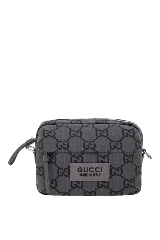 Gucci сумка через плечо мужская серая 185526 - фото 1