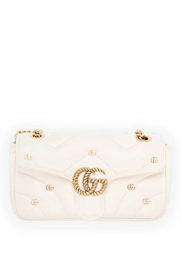 Gucci сумка на плечо gg marmont маленького размера на ремне-цепочке 185530 - фото 1