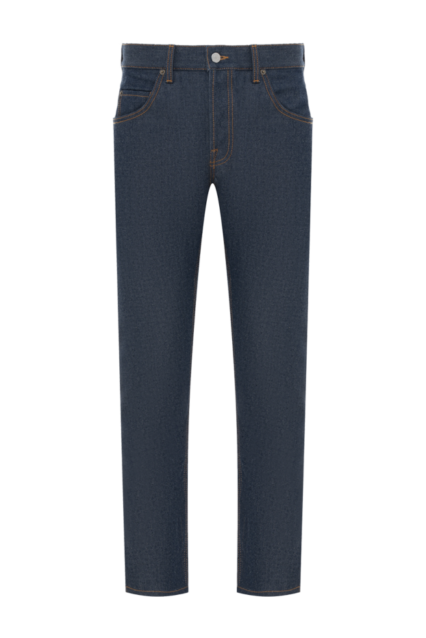 Gucci blue men's cotton jeans with logo 185533 - photo 1