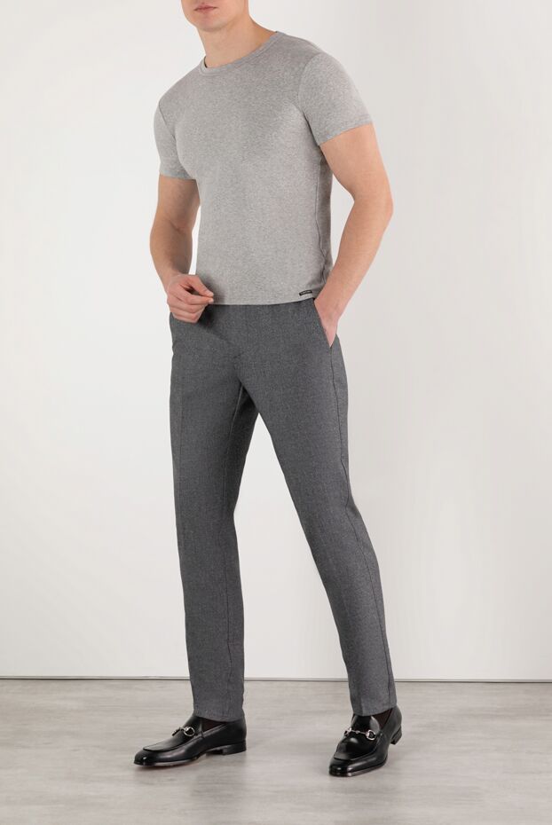 Berwich gray melange trousers for men 185609 - photo 2
