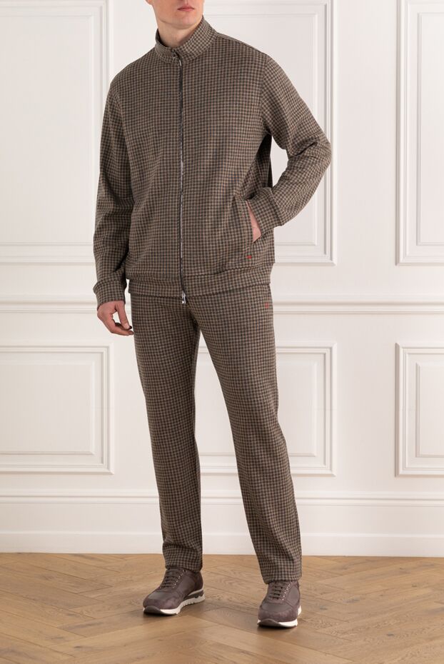 Isaia men's walking suit, brown, checkered 185675 - photo 2
