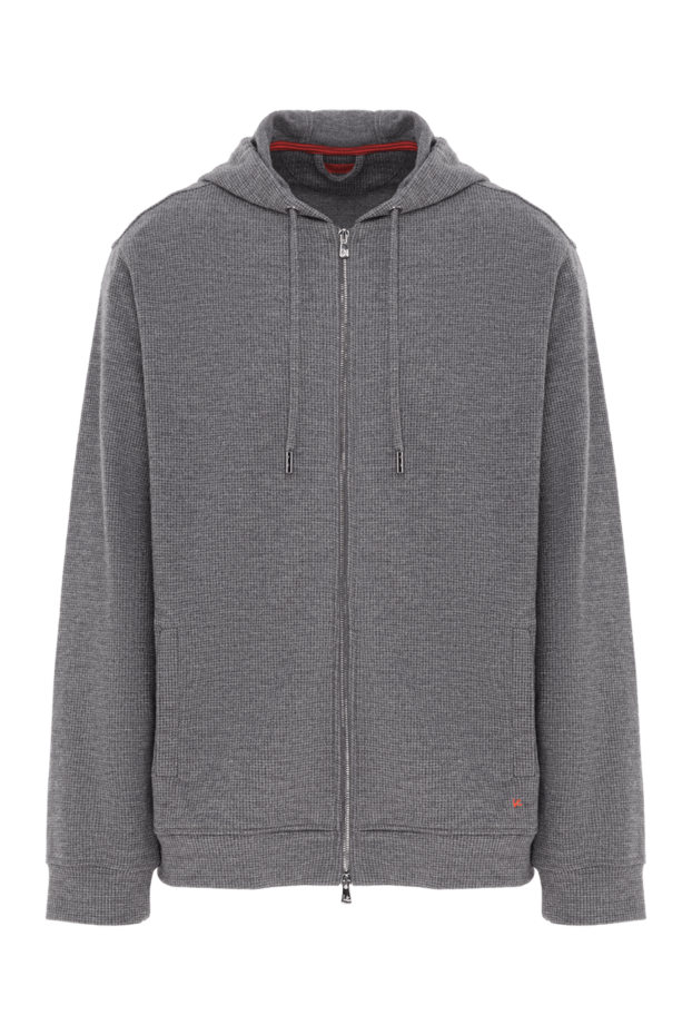Isaia checkered wool zip up hoodie 185676 - photo 1