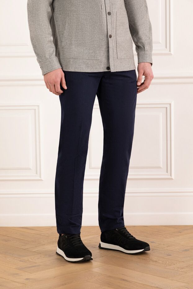Kiton blue men's jeans with logo 185684 - photo 3