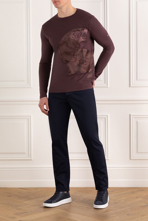 Kiton джинсы классические мужские из хлопка с логотипом 185685 - фото 2