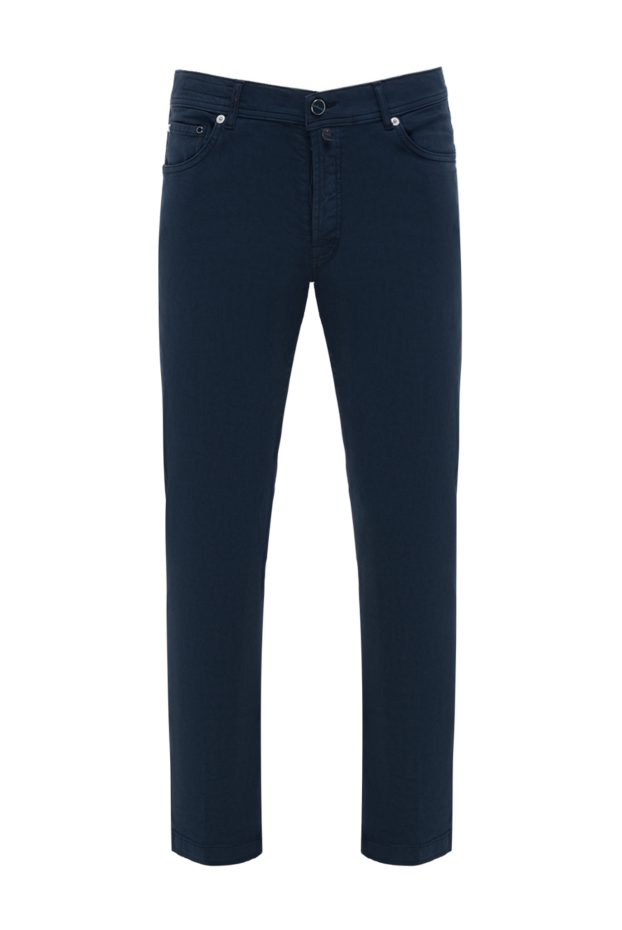 Kiton men's blue cotton skinny jeans with buttons 185687 - photo 1