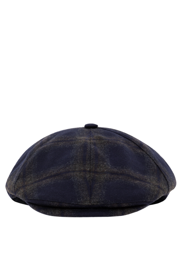 Kiton men's blue checkered wool cap 185701 - photo 1