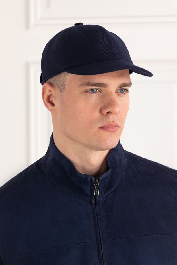 Kiton men's cashmere cap blue 185702 - photo 2