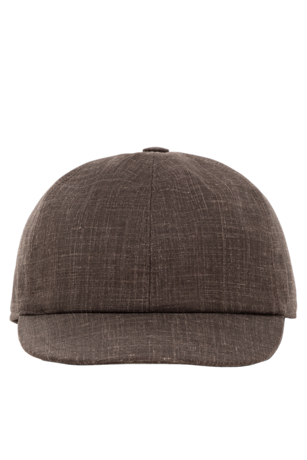 Kiton baseball cap with cashmere silk visor, brown for men 185703 - photo 1