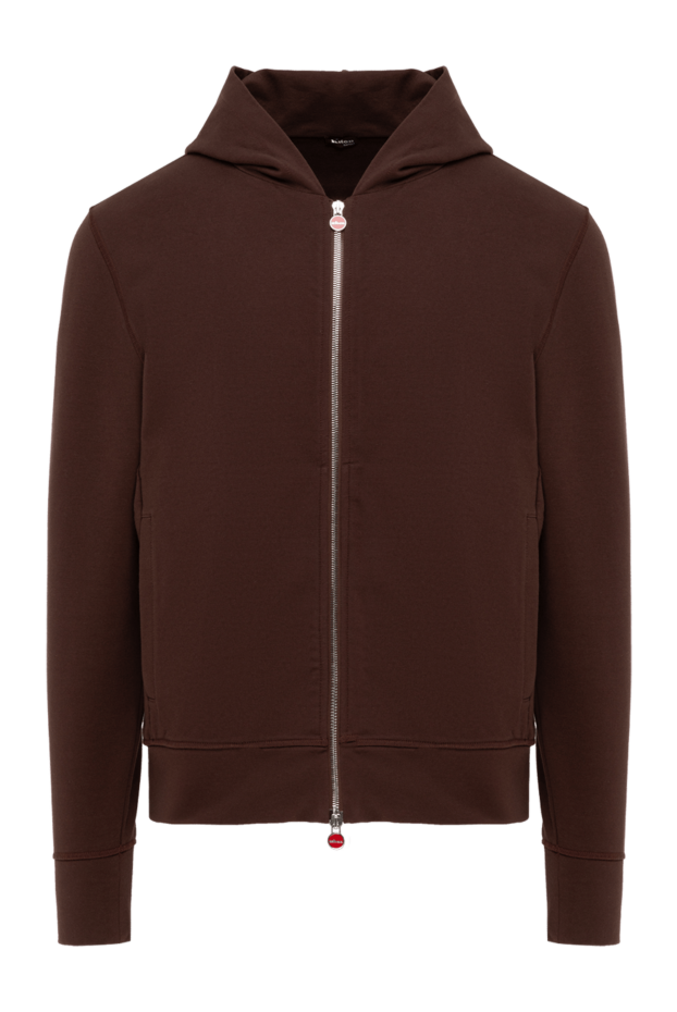 Kiton кофта спортивная мужская коричневая с капюшоном 185707 - фото 1