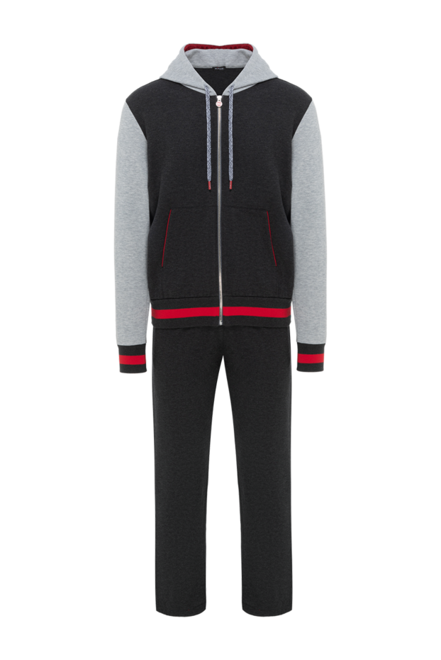 Kiton мақта мен кашемирден тігілген ерлер спорттық костюмі, сұр түсті 185709 - фото 1