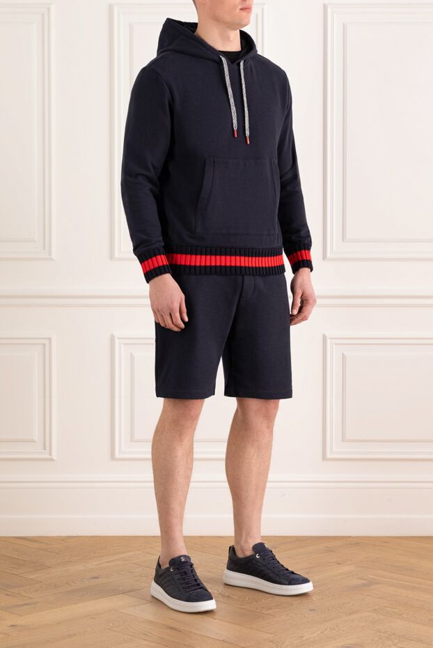 Kiton men's sports suit blue with shorts 185713 - photo 3