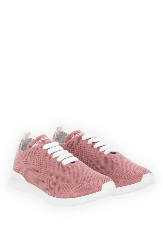 Kiton women's pink fit cashmere sneakers 185719 - photo 3