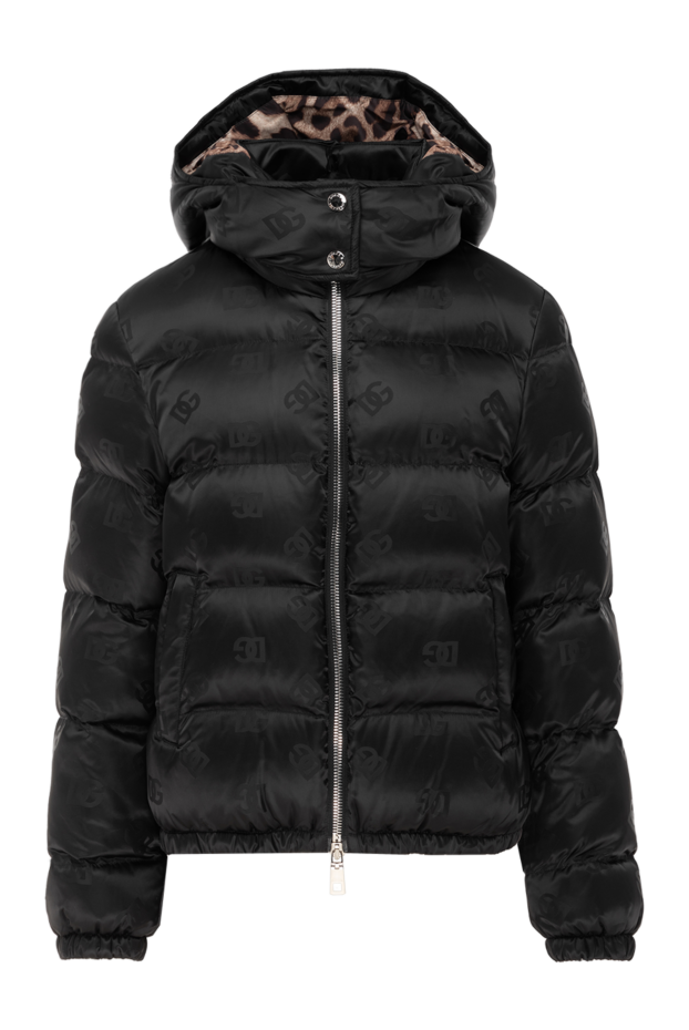 Dolce & Gabbana жалпы жақкарды dg өрнегі бар атлас мамық күрте 185952 - фото 1