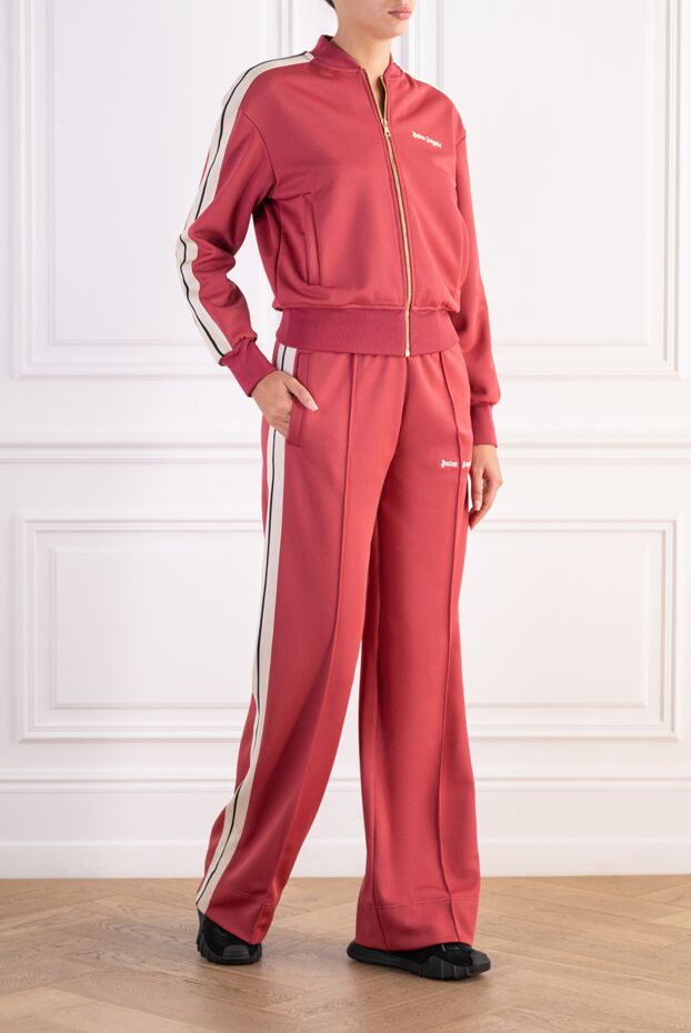 Palm Angels розовый спортивный костюм женский на молнии 185976 - фото 2