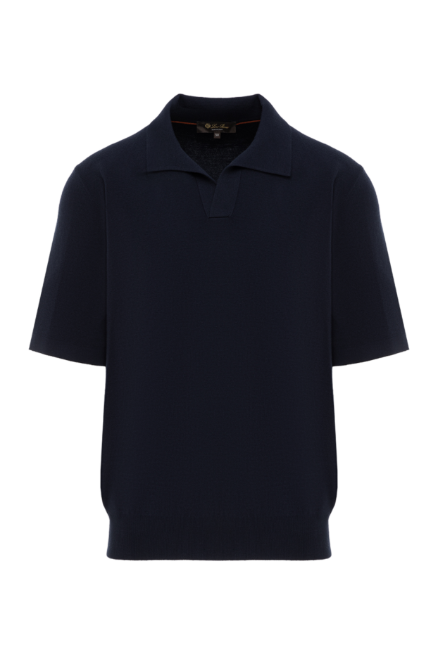 Loro Piana empire style polo shirt without buttons blue 185989 - photo 1