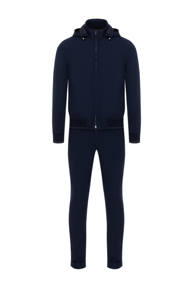 Enrico Mandelli blue men's walking suit made of six and cotton 186016 - photo 1