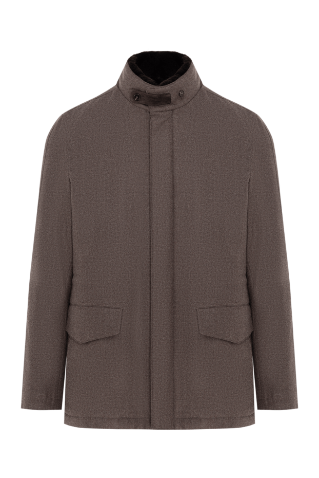 Enrico Mandelli brown wool and cashmere jacket for men 186019 - photo 1