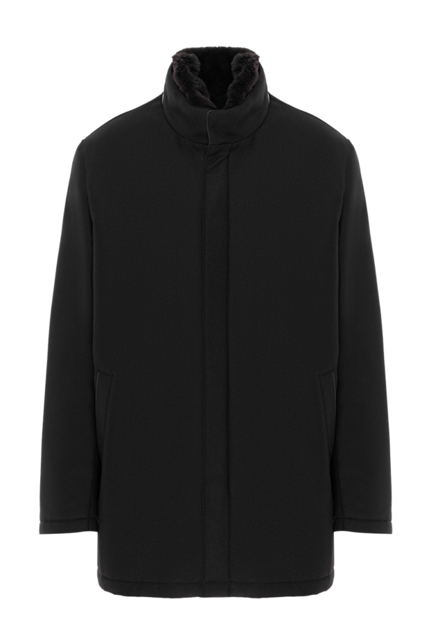 Enrico Mandelli parka with fur collar made of cashmere and wool in black
186029 - photo 1