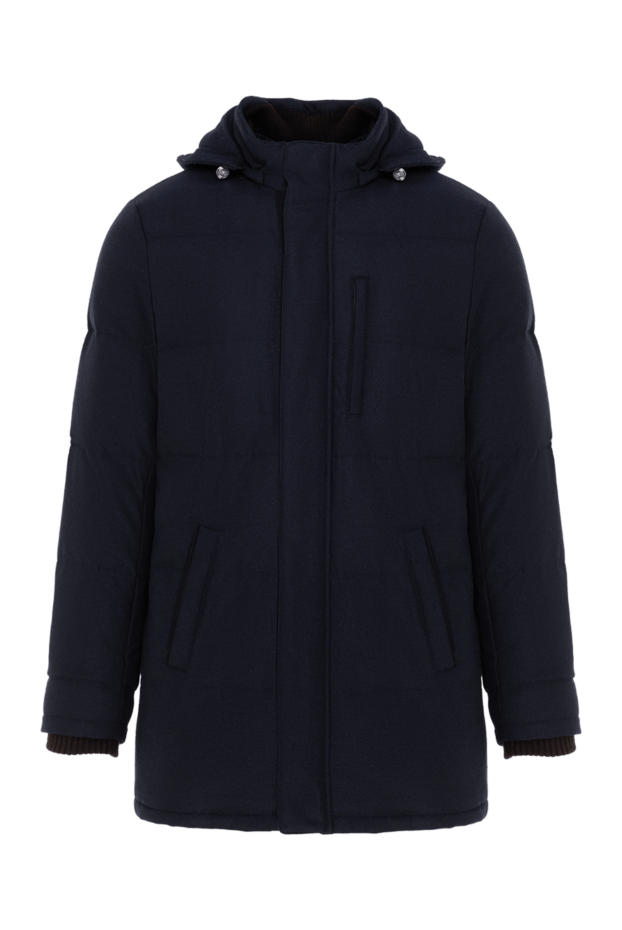 Enrico Mandelli men's blue insulated jacket made of wool and cashmere 186036 - photo 1
