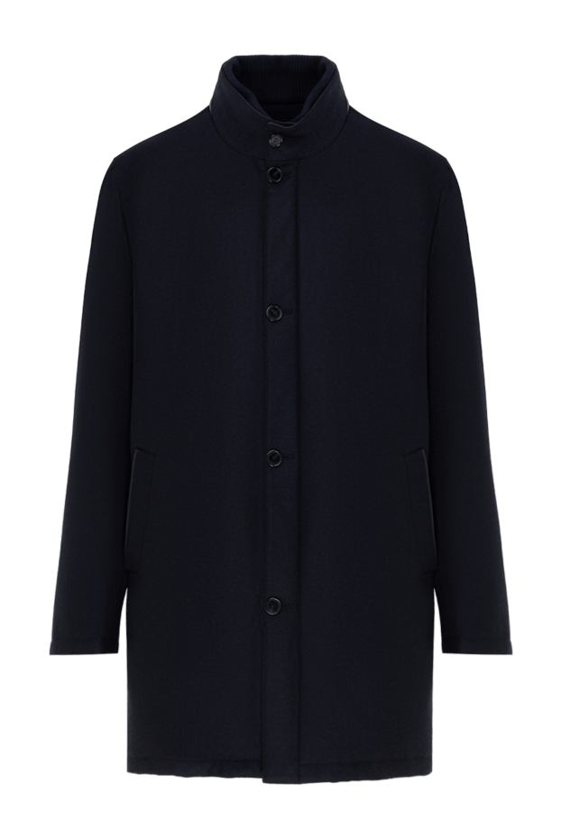 Enrico Mandelli warm men's jacket made of wool and cashmere, blue 186045 - photo 1
