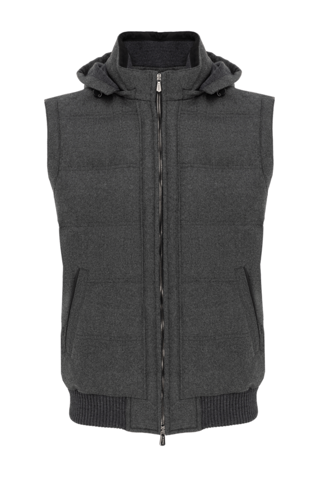 Enrico Mandelli gray men's warm vest made of wool and cashmere 186058 - photo 1