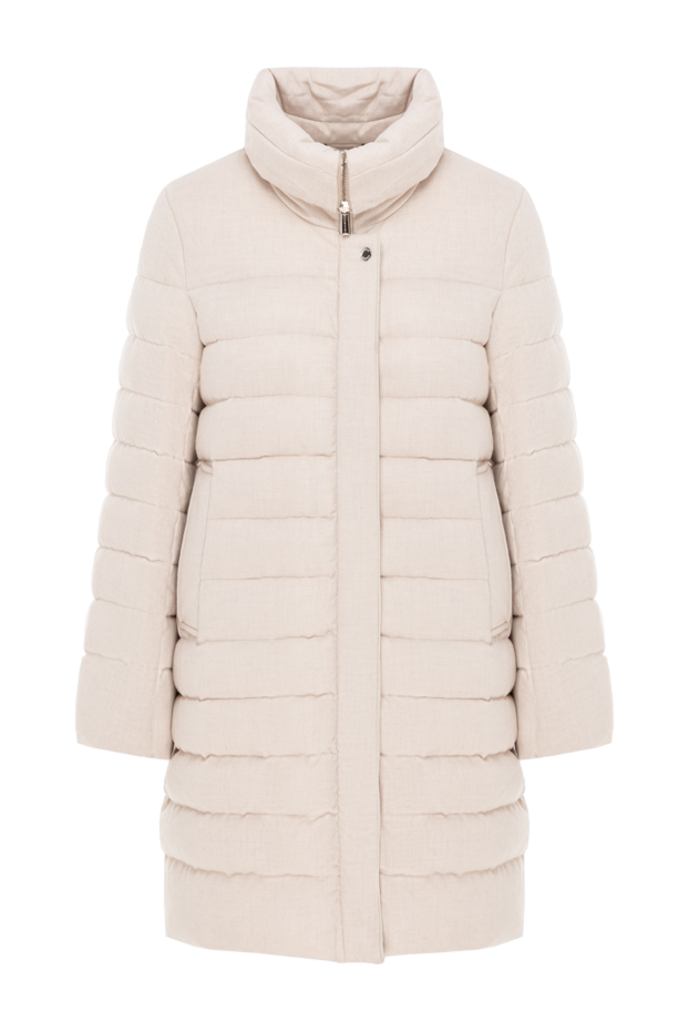 Moorer women's beige down jacket cintia with a high collar 186072 - photo 1