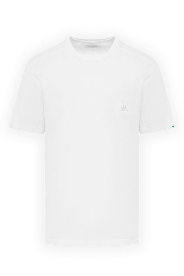 Stefano Ricci men's white cotton and modal t-shirt with logo 186117 - photo 1