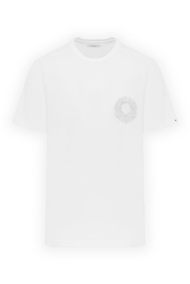 Stefano Ricci men's white t-shirt with logo made of cotton and modal 186133 - photo 1