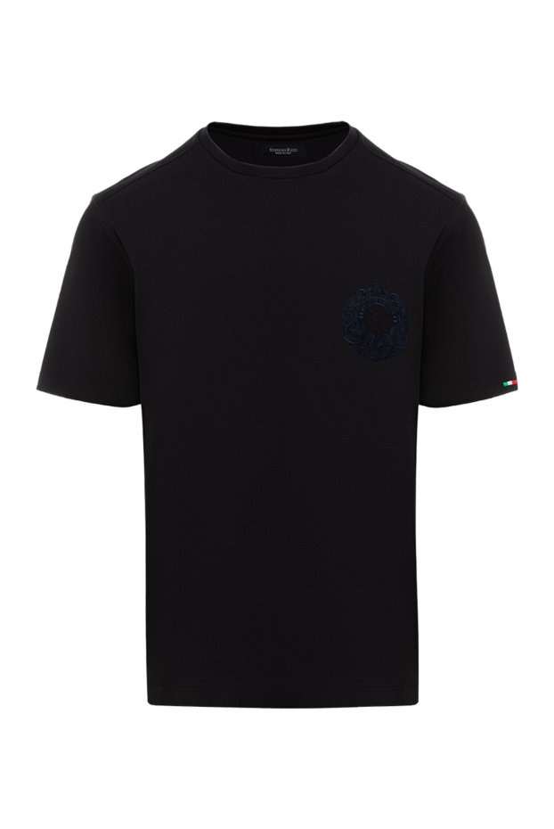 Stefano Ricci black men's cotton modal logo t-shirt 186143 - photo 1