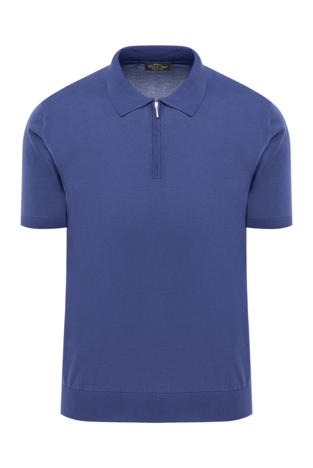 Cesare di Napoli polo shirt in a striking ultramarine color with a zip closure
186190 - photo 1