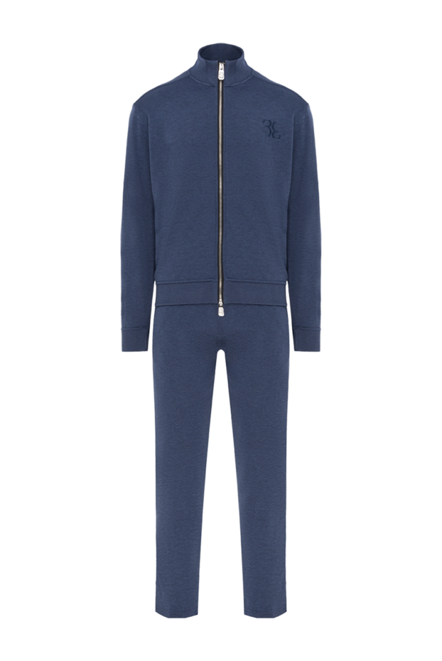 Billionaire blue men's silk and cotton tracksuit 186279 - photo 1