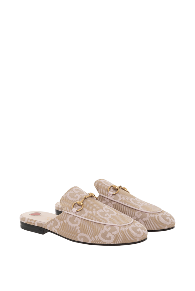 Gucci бежевые мюли princetown horsebit 186282 - фото 2