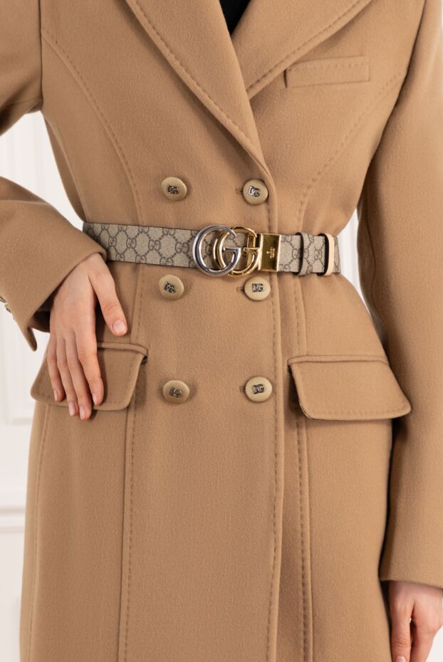 Gucci двухсторонний ремень gg marmont из натуральной кожи женский 186285 - фото 2