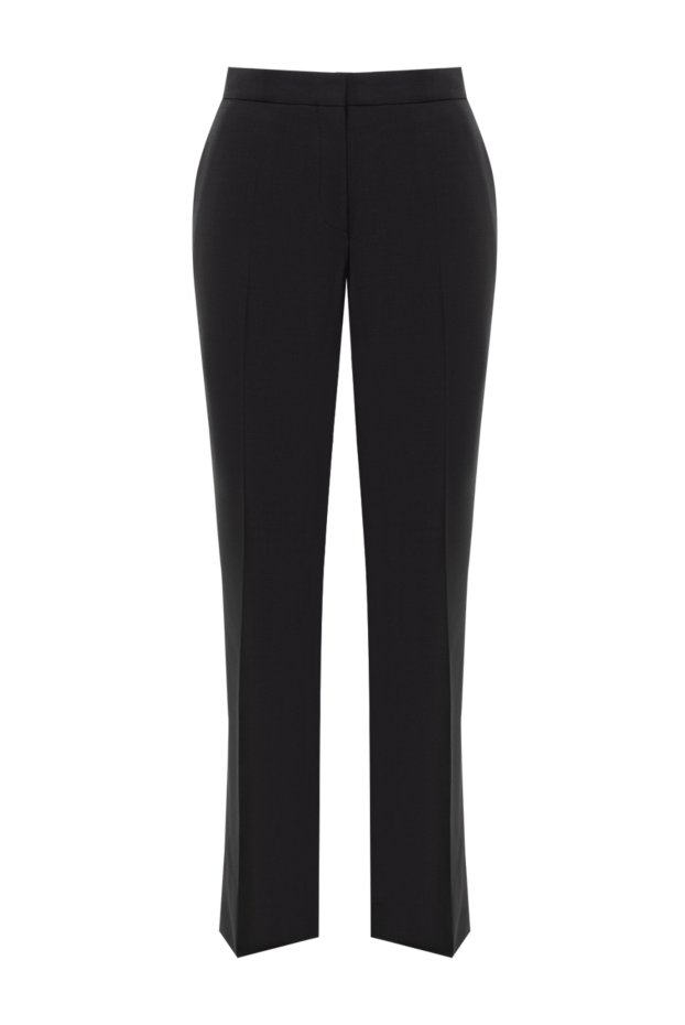Dior женские брюки черные прямые из шерсти и шелка 186300 - фото 1