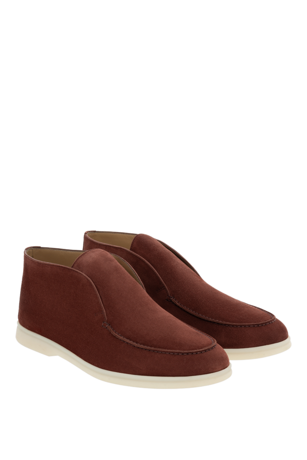 Loro Piana бордовые лоферы из замши и телячьей кожи наппа внутри 186344 - фото 3