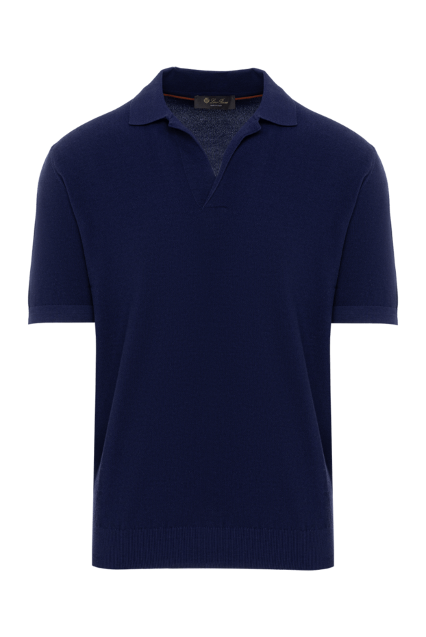 Loro Piana empire polo shirt without buttons, blue 186349 - photo 1