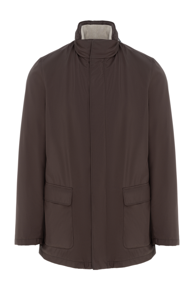 Loro Piana коричневая куртка мужская с воротником стойкой 186358 - фото 1