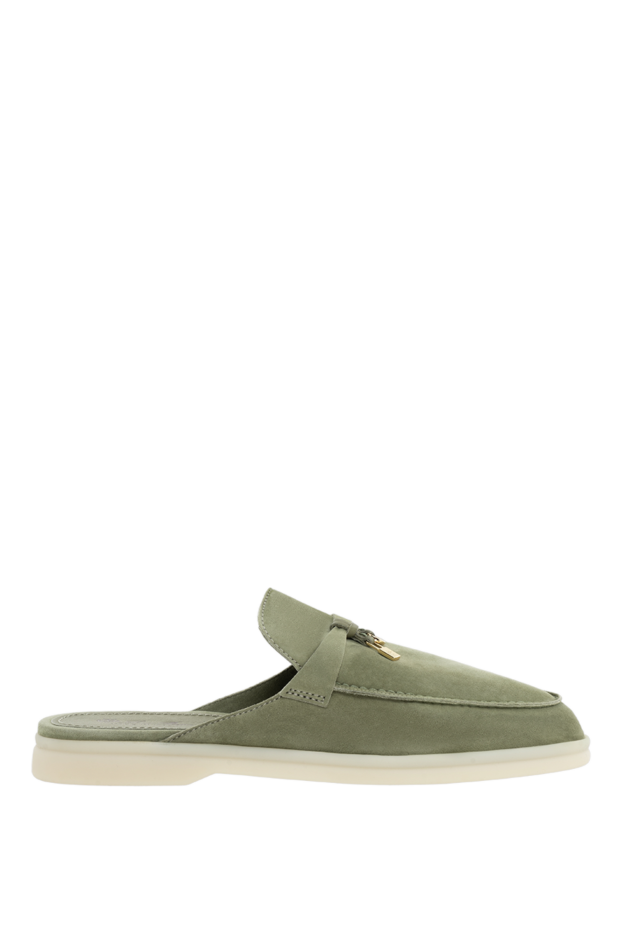 Loro Piana mules in the style of the iconic summer charms walk model green 186366 - photo 1