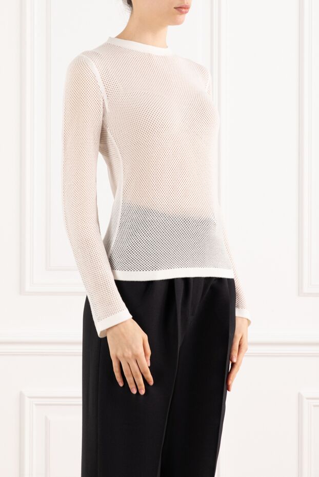 Loro Piana women's white soft cashmere jumper 186374 - photo 3