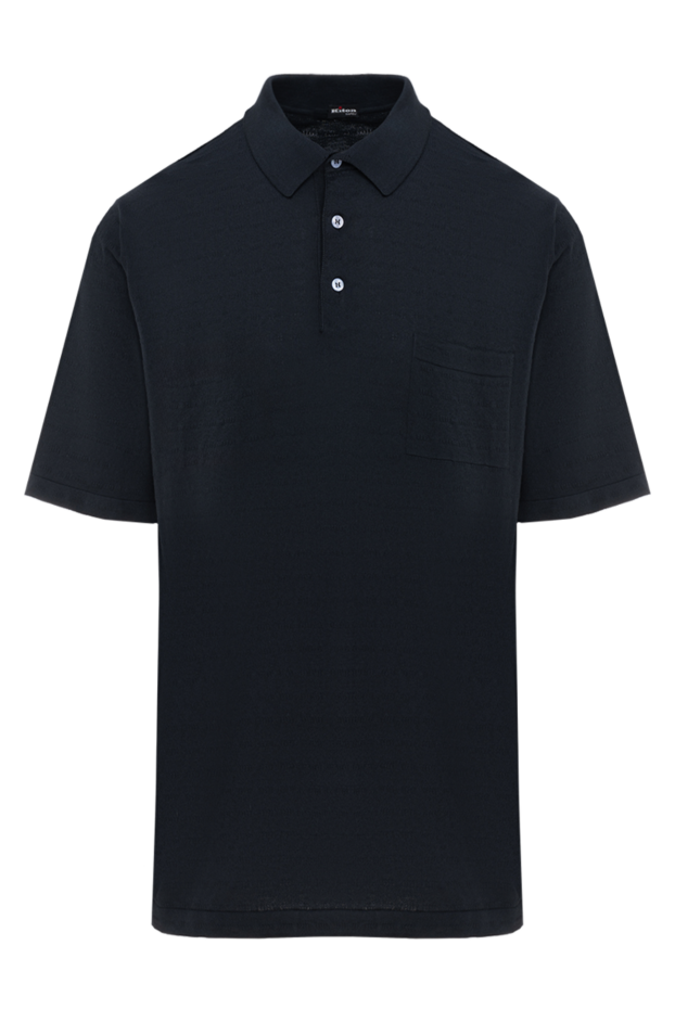 Kiton хлопковое поло черного цвета с аккуратным нагрудным карманом 186409 - фото 1