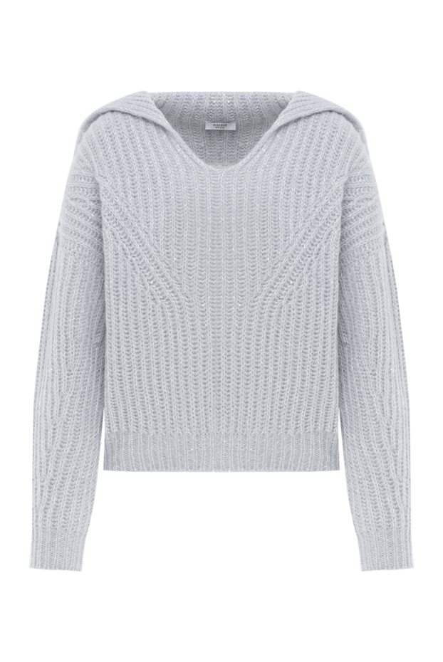 Peserico women's knitted gray jumper with turn-down collar 186443 - photo 1