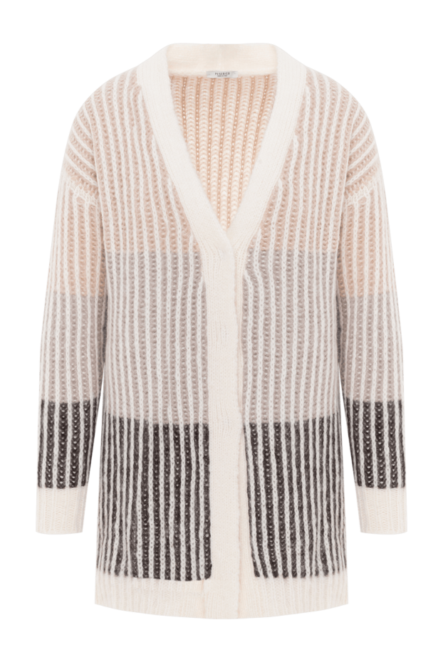 Peserico women's beige striped long cardigan 186444 - photo 1